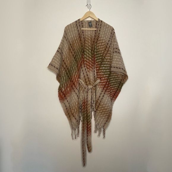 Vince Camuto Sweaters - Vince Camuto Sweater Poncho Kimono Brown One Size Ruana